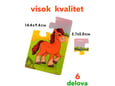 Grat Društvena igra od drveta za decu set slagalica-Puzzle Životinje na farmi