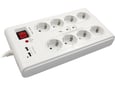 Commel Produžni kabl 8 na 1 + 2xUSB sa prenaponskom, 3m H05VV-F 3x1,5