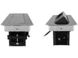 Commel Pop-up utičnica 3-struka, USB A+C L=2 m, nikl