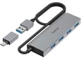 Hama USB Hub, 4 Ports, USB 3.2 Gen 1,5 Gbit/s USB-C adapter i PSU