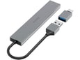 Hama USB Hub 4 porta, USB 3.2, 5 Gbit/s+ USB-C adapter ultra tanak