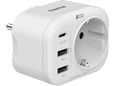 Hama Strujni adapter 1xUSB-C, 2x USB-A 1x uzemlj. 20W PD