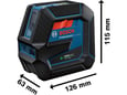 Bosch Kombinovani laser GCL 2-50 G + RM 10 + Ceiling Clip Case 0601066M02