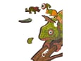 Wood Magic Slagalica od drveta Puzzle Kameleon 140 delova