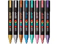 Uni Set PC-5M Posca 1.8-2.5mm 8 kom metalik boje
