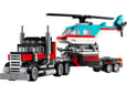 Lego Kamion s ravnom platformom i helikopterom 31146
