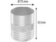 Carmotion Metalni nastavak creva Fi75mm