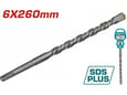 Total alati SDS plus burgija 6 X 260mm,krstasti vrh
