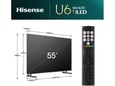 Hisense Televizor Mini-LED Smart TV 55U6NQ i Barkan Zidni nosač E3423 TVZ01907