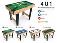 Shoppster Sto za igru 4 u 1 - bilijar, stoni fudbal, stoni tenis i hokej