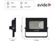 Avide Reflektor Slim LED SMD 1600lm 4K IP65 20W