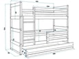 Baloo Krevet na sprat Bonny 190x80cm White