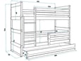 Baloo Krevet na sprat Bonny Pine 190X80cm