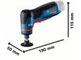 Bosch Akumulatorska brusilica GWG 12V-50 S solo 06013A7000