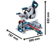 Bosch Akumulatorska kombinovana kružna testera BITURBO GCM 18V-254 D 0601B51100