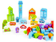 Eco Toys Edukativne drvene kocke City 100kom