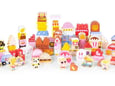 Eco Toys Edukativne drvene kocke Set Candy City 116kom