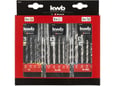 Einhell 3-delni set kofera sa po 5 Burgija za drvo, metal i kamen, 3-8 mm za metal i 4-10 mm za drvo i kamen
