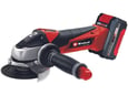 Einhell Akumulatorska ugaona brusilica TE-AG 18/115 Li + Power-X-Change 18V 2x4.0Ah + Set brusno-reznih ploča sa čepićima za uši