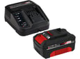 Einhell Akumulatorska ugaona brusilica TE-AG 18/115 Li + Power-X-Change 18V 2x4.0Ah + Set brusno-reznih ploča sa čepićima za uši