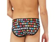 Moschino Underwear Muške crne brif gaće sa printom