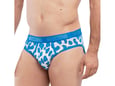 Moschino Underwear Muške nebeskoplavi brif gaće sa printom