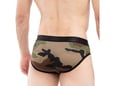 Moschino Underwear Muške crne brif gaće sa printom