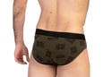 Moschino Underwear muške tamnozelene brif gaće sa printom
