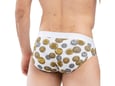 Moschino Underwear Muške bele brif gaće sa printom