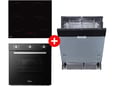 Midea Ugradna mašina za pranje sudova MID60S120-HR + Midea Ugradna rerna MBON5M90M5-BK + Midea Ugradna ploča MC-6F6004R242