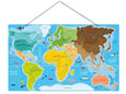 Woody Magnetna mapa sveta - 2 u 1 igraj se i uci