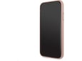 GUESS silikonski ovitek za iPhone 11, roza z zlatim logom, GUHCN614GMGPI