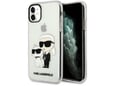 KARL LAGERFELD ovitek Glitter IML NFT Full Bodies za iPhone 11, prozorna, KLHCN61HNKCTGT