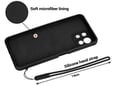 ONASI silikonski ovitek Liquid Ring za Xiaomi Redmi 10 4G, črna