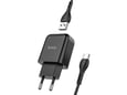HOCO pametni hišni polnilec N2 z USB vtičem in s polnilnim kablom Type C 2,1A 10,5W za Samsung - črn
