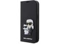 KARL LAGERFELD ovitek Saffiano Karl in Choupette za iPhone 13 Pro Max, črna, KLBKP13XSANKCPK
