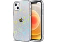 ONASI silikonski ovitek Hologram za iPhone 14, prozorna s srčki