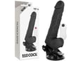 BASECOCK Vibrator Realistic Remote Control Black 19,5 Cm