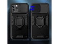 ONASI silikonski ovitek Armor Ring za iPhone 15 Pro, črna
