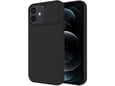 ONASI silikonski ovitek Lens Cover za iPhone 15 Pro, črna