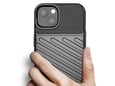 ONASI silikonski ovitek Thunder Armor za iPhone 15 Plus, črna