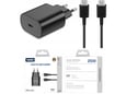 Jellico Hišni polnilec C35 (Quick Charge) 25W vhod Type-C s Type-C podatkovnim kablom - EU Blister - črn