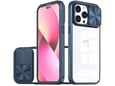 ONASI silikonski ovitek Lens Cover za iPhone 15, prozorna/modra
