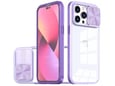 ONASI silikonski ovitek Lens Cover za iPhone 15 Pro, prozorna/vijolična