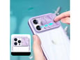 ONASI silikonski ovitek Lens Cover za iPhone 15 Pro, prozorna/vijolična