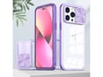ONASI silikonski ovitek Lens Cover za iPhone 15 Pro, prozorna/vijolična