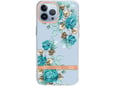 CHAMELEON ovitek za gumiran Flowers Apple iPhone 15 Pro, moder
