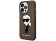 KARL LAGERFELD ovitek IML NFT Karl Full Body za iPhone 14 Pro, prozorno črna, KLHCP14LHNIKTCK