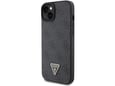 GUESS silikonski ovitek za iPhone 15, črna z zlatim logotipom, GUHCP15SP4TDSCPK