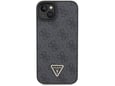GUESS silikonski ovitek za iPhone 15, črna z zlatim logotipom, GUHCP15SP4TDSCPK